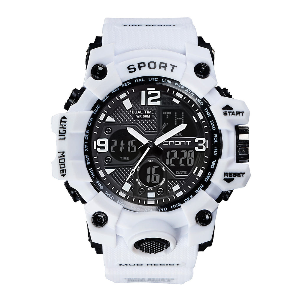 Foreign Trade Watch Youth Men's Junior High School Students Fashion Trend Black Technology Sports Luminous Boys Electronic Watch