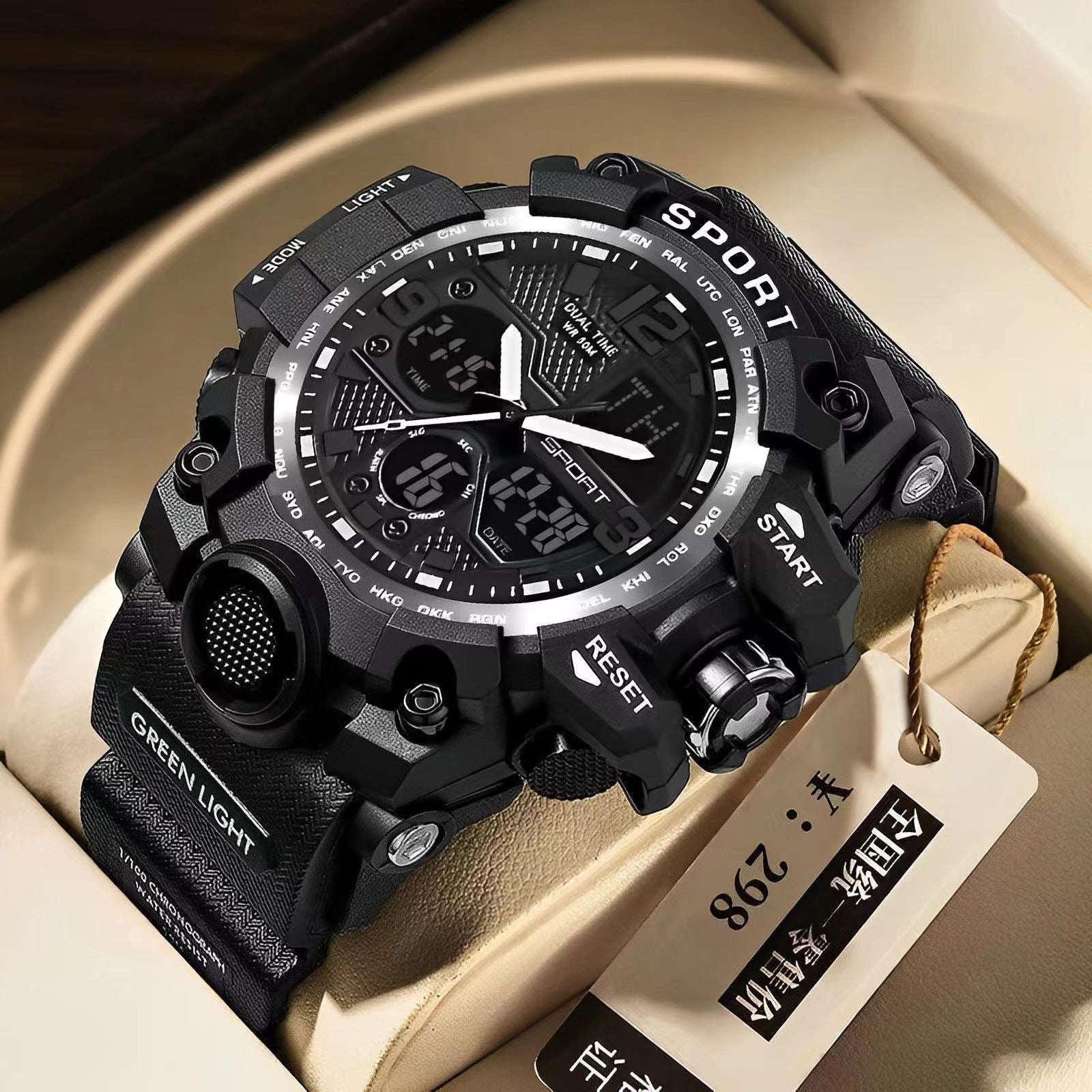 Foreign Trade Watch Youth Men's Junior High School Students Fashion Trend Black Technology Sports Luminous Boys Electronic Watch