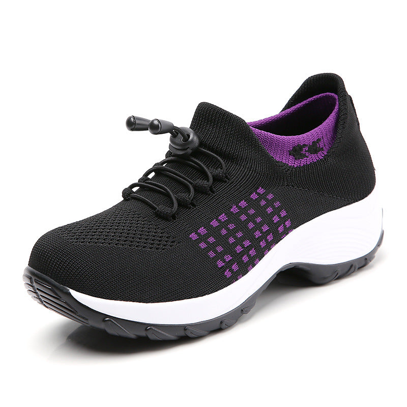 High Elastic Weaving Breathable Shoes Trendy Fashion Lightweight Socks Sports Women's Shoes